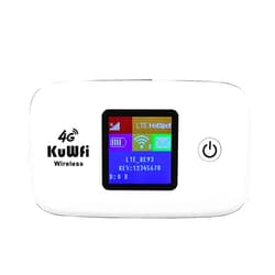 KuWFi 4G LTE Mobile WiFi Hotspot Unlocked Wireless Internet Router Devices with SIM Card Slot for Travel Support B1/B3/B5/B7/B8/B20 in Europe Caribbean Africa