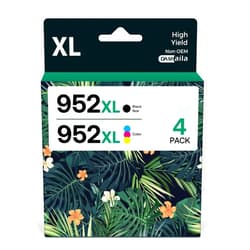 DAM aila 952XL Compatible Ink Cartridges Combo Pack Replacement for 952 XL Ink Cartridges Use with 7740 8210 8710 8720 8740 8715 7720 8725 8730 Printer (Black, Cyan, Yellow, Magenta, 4-Pack)