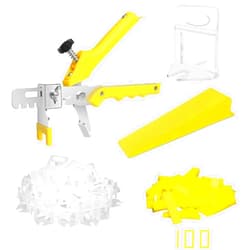 DGSL Tile Leveling System with Tile Plier - 300-Piece Tile Spacers Clips and 100-Piece Reusable Wedges - Tile Tools Set for Stone Installation (1/8 Inch Tile Spacers)