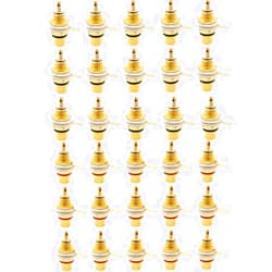 Jing RCA Panel Mount Chassis Socket Plug Jack Gold Plated Female Connector Red Black - （30 Pcs）