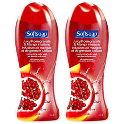 Softsoap Body Wash, Juicy Pomegranate and Mango Infusions 18 fl oz(pack of 2)