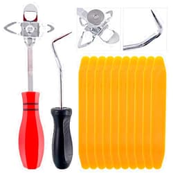 Rustark 12 Piece Windshield Installation Tools kit, 10 Piece Stick Setting Tool, 1 Piece Offset Windshield Installing Tool, 1 Piece Cotter Pin Puller for Installing Windshield Gaskets, Trim and Strips