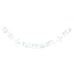 BOMXOI In My Threenager Era banner, In My Birthday Era Banner for Birthday Party Decorations, 3rd Birthday Party Decoration Supplies Holographic Glitter