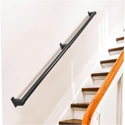 THSGRT Pipe Hand Rails for Indoor Stairs 6ft Metal Stair Railing 1.5