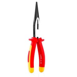 WISEPRO 8 Inch 1000V Insulated Long Nose Pliers, Insulated Long Nose Side-Cutting Pliers with Straight/Bent Jaw for Electricians