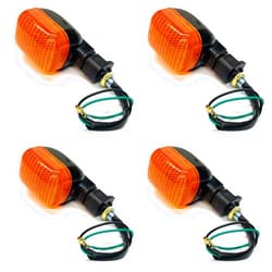Denny Cycles Universal Tomos Style Turn Signal - Black - Set of 4