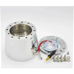 Flashpower 6 bolt Steering Wheel Hub Adapter Boss Kit Polished Compatible with GM Chevrolet GMC 60-69