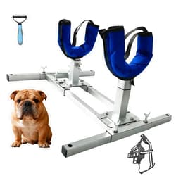 GSLDSBZC Dog Breeding Stand, Stainless Steel Adjustable Stand for Dogs. Professional Grooming & Whelping Table, Veterinary-Grade Fixed Bracket for Medium to Large Dogs (5.9-13.8 IN Height) (Trumpet)