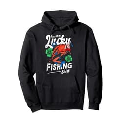 Fishing Lucky T-shirt Visit Brand Store Funny Funny Lucky Fishing Angler 4 Leaf Clover Apparel Pullover Hoodie