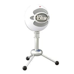 Logitech for Creators Blue Snowball USB Microphone for PC, Mac, Gaming, Recording, Streaming, Podcasting, Condenser Mic with Cardioid and Omnidirectional Pickup Patterns, Stylish Retro Design – White