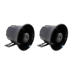 Scytek 2 x SCYTEK 120 DB 6 Tone Mini Loud Siren Horn 12 Volt Universal 20W SR36