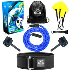 DOLLAN GIVING LIFE TO YOUR HOME Swim Tether Stationary Swimming System, Swim Resistance Belt, Swimming Tether Belts for Swimming,Pool Harness, Swim Training Belt,Stationary Swim Trainer, Swimming Belt, Swim Belts