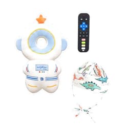 PLOVZ Baby Head Protector Backpack Head Protection Pillow, Baby Helmet for Crawling Walking and Baby Teething Toys 3Pcs Set