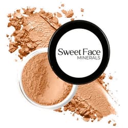 Sweet Face Minerals Dark Concealer (20g Sifter Jar) Mineral Makeup Matte Loose Corrector Powder Bare Face Cover Up Hide Blemishes Redness Under Eyes Dark Circles Scars Baked On Full Coverage SPF 20