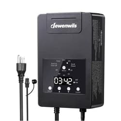 DEWENWILS 120W Low Voltage Transformer with Photocell Sensor & Timer, 120V AC to 12V DC, Weatherproof Landscape Lighting Transformer for Spotlights, Garden Lights, Steplight, Billboard…