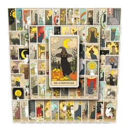HXMIN Tarot Stickers Pack 78Pcs Astrology Stickers Divination Decals,Vinyl Aesthetic Waterproof Stickers, Laptop Skateboard Computer Stickers for Kids, Teens, Adults(Tarot,78Pcs)