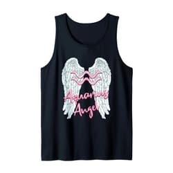Aquarius Zodiac Sign Angel with Angel Wings Aquarius Angel Zodiac Sign with Angel Wings for Women Tank Top
