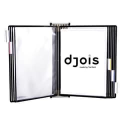 Tarifold® Wall Mounted Reference and Display System, 10 Letter-Size Pockets, Anti Micro bial, Double-Sided Viewing, Black (WA271)