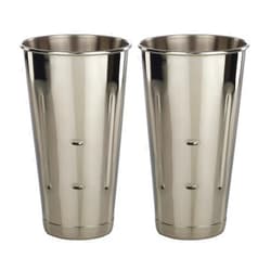 Libertyware Stainless Steel Malt Milkshake Mixing Cup 2 Pack - Two Ice Cream and Milkshake Machine Cups - 30 oz Stainless Steel Malt Milkshake Cup for Milkshake Machines - Two 30 oz Cups