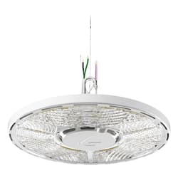 Lithonia Lighting High Bay LED Shop Light, Round LED High Bay Light, Switchable Color Temperature, Adjustable Lumen Output, UVolt 120-347V, 15-Inch, White (CPRB ALO14 UVOLT SWW9 80CRI DWH)