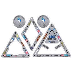 Accu-Rack Outsville Billiards Template Set (Solo, Diamond 9 & Pro 10) - Grey