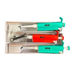SPANCARE PHARMACEUTICALS Variable Volume MicroPipette Kit: 3 pipettes (0.5-10ul; 10-100ul; 100-1000ul), Autoclavable with Calibration Report