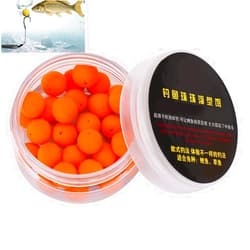VBESTLIFE 30Pcs/Box Smell Soft Fishing Lure Soft Boilies Fishing Bait Boilies Floating Smell Ball Beads Feeder Artificial Carp Baits Lure (Orange 10mm) boilies karpfen