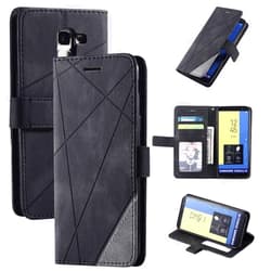 QiongNi Case for Samsung Galaxy J6 2018 Case Cover,Case for Samsung SM-J600F/DS Galaxy J6 2018 / SM-J600G/DS SM-J600FN SM-J600FZ SM-J600L SM-J600N / Galaxy On6 2018 Case Flip Pu Leather Cover Black