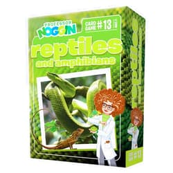 Outset Media Professor Noggin's Reptiles and Amphibians Trivia Card Game - an Educational Based Card Game for Kids - Trivia, True or False, and Multiple Choice - Ages 7+ - Contains 30 Cards