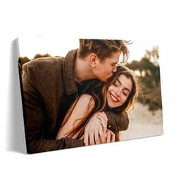 Prixas Print Custom Canvas Prints with Your Photos, Customized Picture On Canvas Wall Art, Personalized Canvas Print Gifts for Family Friend Wedding Baby Pet, Home Decor Gift for Men/Women, 8x10in
