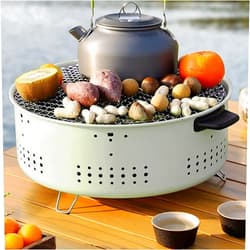 Veelleen 12 Inch Portable Charcoal Small/Mini Grill with folding legs for Outdoor Cooking Barbecue Camping BBQ
