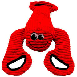 SmartPetLove Snuggle Puppy Tender-Tuffs Tug - Tough Plush Lobster Dog Toy - Squeaky and Interactive Tug-of-War Dog Toy for Medium to Large Dogs