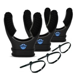 EXPOPROX Scuba Mouthpiece Replacement.Snokel and Regulator.Moldable Black Silicone