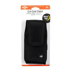 Nite Ize Clip Case Cargo Universal Rugged Holster - Cell Phone & Card Holster Pouch - Durable Phone Holder Clip for Belt - Utility Belt Pouch with Rotating Flex-Clip - XL, Vertical