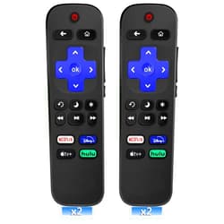 Dorwrnln Universal Remote for Roku TV 2Pack, New Replacement Remote Control for All Roku TV, Compatible with Roku TVs TCL Hisense Sharp Element Philips JVC RCA Sanyo LG Haier, Not for Roku Stick and Box