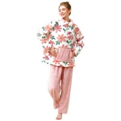 Focupaja 2 Piece Fuzzy Fleece Pajamas Women Winter Warm Sleepwear Sets Pullover Top & Pants Loungewear Teens Ladies Nightwear