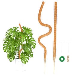 Deergo Bendable Moss Pole Plants Monstera, 30 Inch Moss Pole for Climbing Plants Coco Coir Plant Pole Support for Indoor Plants 2Pack
