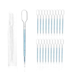 Maccx 100pcs Sterile Transfer Pipettes, Vol. 3ml, 1ml Graduated, 140mm Long, Essential Oils Pipettes, Low-Density Polyethylene Material, Individual Peel-Pack, TPP3140-100