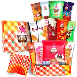 Turkish Munchies by Muekzoin Midi International Snack Box | Premium Exotic Foreign Snacks | Unique Snack Food Gifts Included | Picnic Box Theme | Candies from Around the World | 12 Full-Size + 1 Bonus Snacks