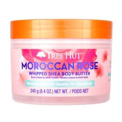 Tree Hut Moroccan Rose Whipped Shea Body Butter, 8.4oz, Lightweight, Long-lasting, Hydrating Moisturizer with Natural Shea Butter for Nourishing Essential Body Care