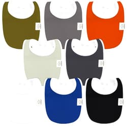 KeaBabies 8-Pack Organic Baby Bibs for Boys, Girls - Soft Cotton Drooling and Teething Baby Bibs, Baby Girl Bibs, Baby Boy Bibs, Baby Drool Bibs for Baby Girl, Boy, Newborn Infant Bibs (Basics)