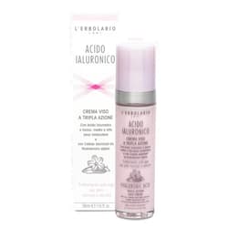 L'Erbolario Hyaluronic Acid Triple Action Face Cream - Normal To Dry Skin - Moisturizes And Tones - Fast Absorbing, Non-Greasy Formula - Hydrating Effect - For Radiant and Smooth Appearance - 1.6 Oz