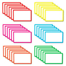 IMAGAME 36 Pack Magnetic Dry Erase Labels - Magnetic Blank Cards with Color Borders, Reusable Magnetic Name Tags - Dry Erase Labels for Home, Office, Classroom - 3 x 5 Inches