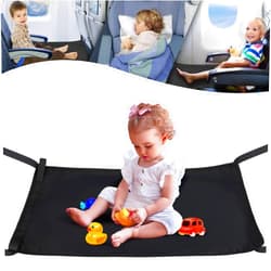 Ximepayu Upgraded Waterproof Airplane Bed for Toddlers, Child Airplane seat Extender, Essential for Babies and Children Airplane Travel, Lightweight and Foldable (Black)