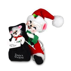 Annalee Santa's Mail Bag Mice 6 inches