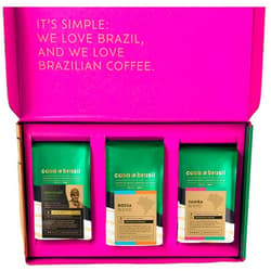 Bean Box Explore Brazil Coffee Sampler | Gourmet Coffee Gift Basket | Whole Bean Coffee | 3 Piece Variety Set