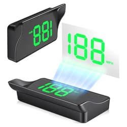 SINGARO Heads up Display for Cars, USB Plug Digital GPS HUD Speedometer with HD Large Font, Universal Mile HUD Head up Speed Displays, Car Interior Accessories for Women and Man(Green)