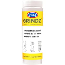 Urnex Grindz Professional Coffee Grinder Cleaning Tablets - 430 Grams - All Natural Food Safe Gluten Free - Cleans Burr and Casing - Help Extend Life of Your Grinder