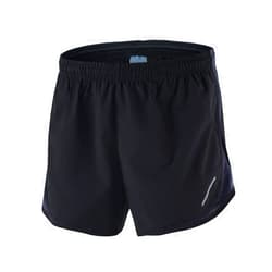 XIXIAN Men's 2 in 1 Running Shorts Quick Dry Marathon Training Fitness Running Cycling Sports Shorts Trunks Medium Gray