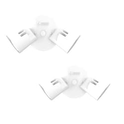 Lithonia Lighting HomeGuard 2-Light LED Outdoor Flood Lights, Wall or Ceiling Mount Outdoor Lights, 4000K Cool White, Round Heads, White, 2-Pack (HGX LED 2RH 40K 120 WH CP2 M2)